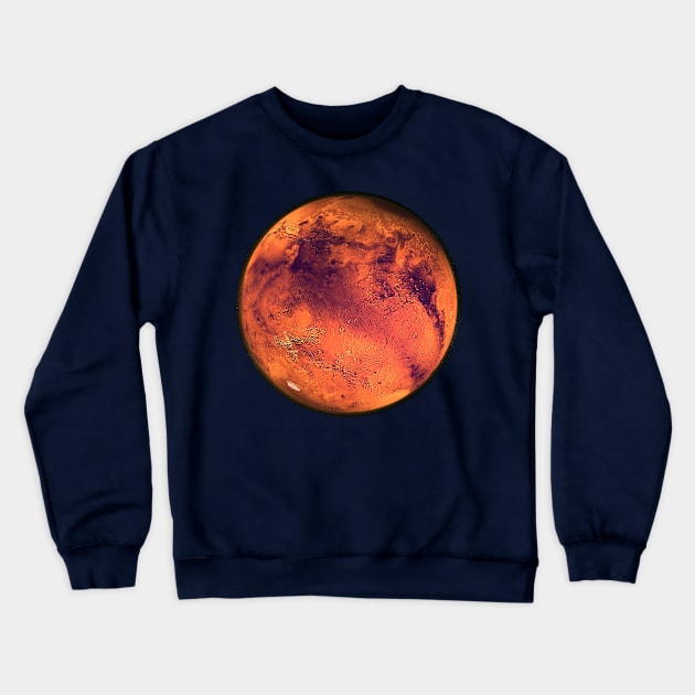 Mars Rendering Print Crewneck Sweatshirt by SPACE ART & NATURE SHIRTS 